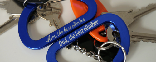 Engraved carabiner keychains laser and rotary 