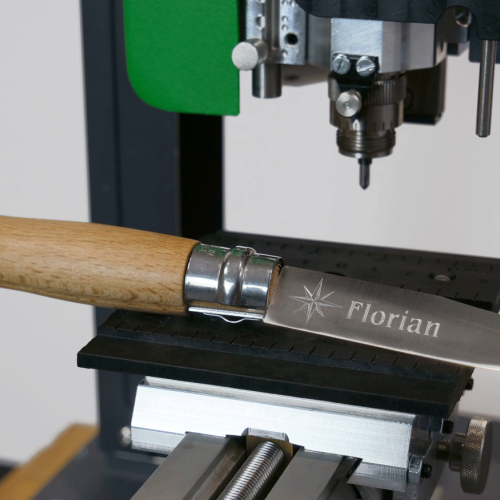 Knife engraving on blade