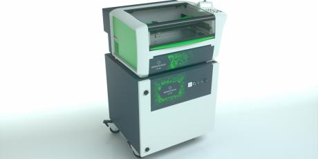 LS100 avec son système d'extraction des fumées